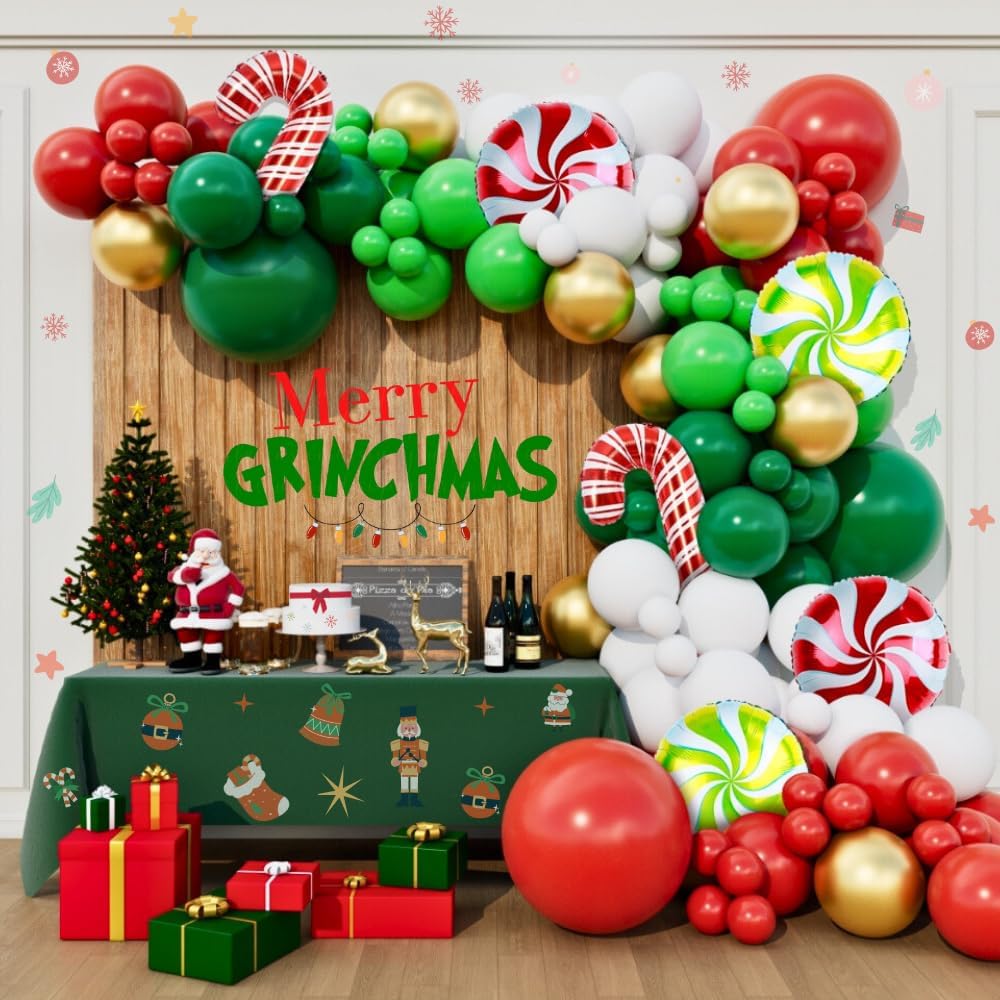 Balloon Arch Kit - Christmas Balloon Arch Garland Kit 160pcs