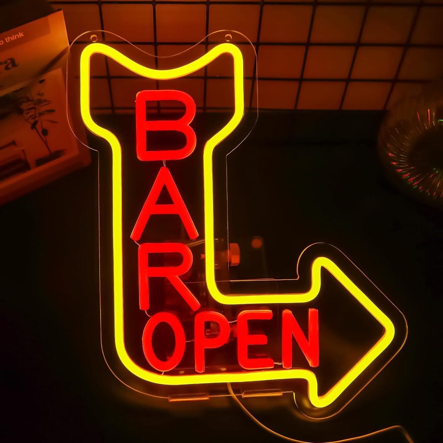 Neon Sign Party - Bar Open Neon Sign Open USB