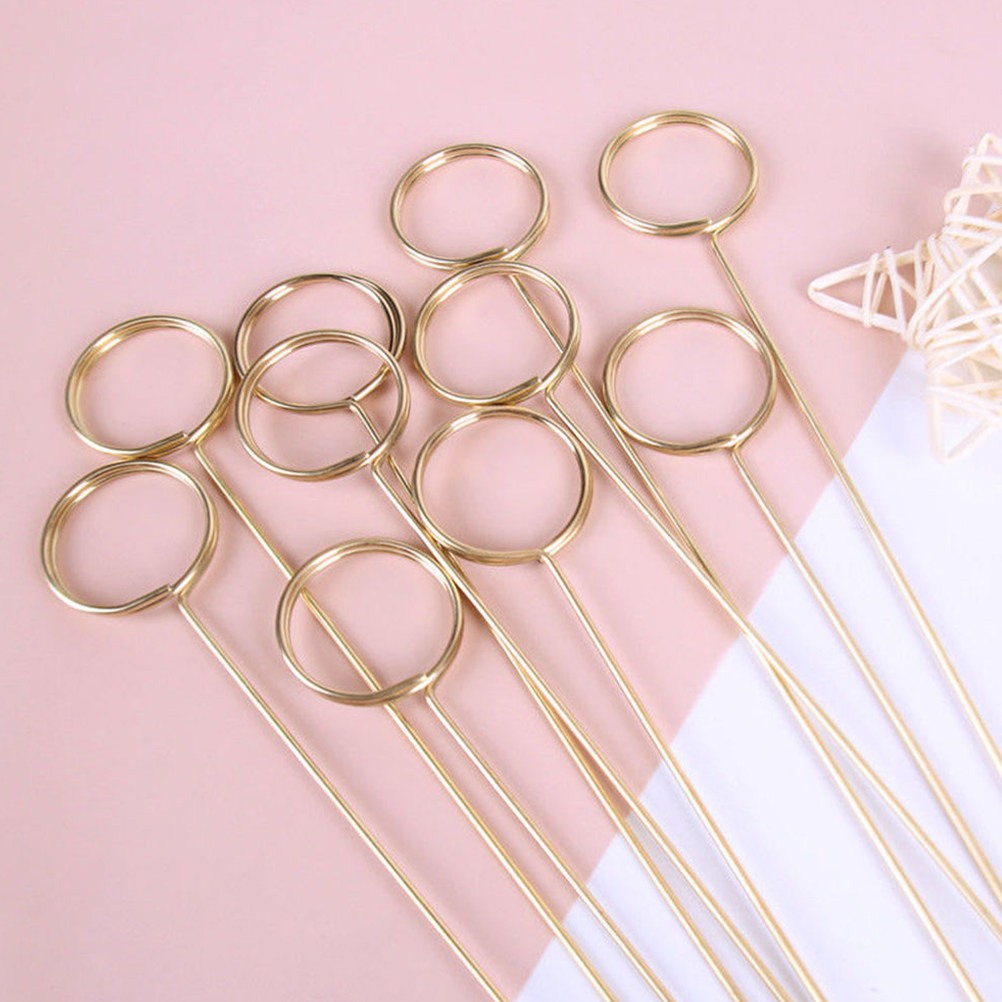 Centerpiece Stick - 40Pcs Elegant Gold Metal Card Holder