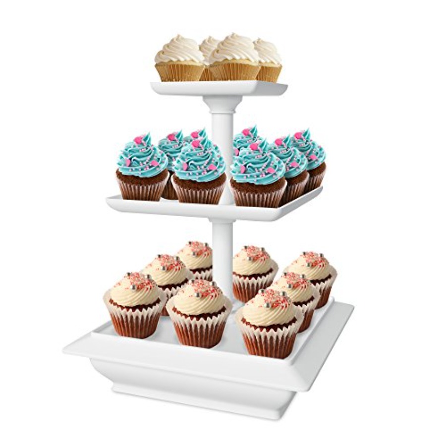 Cupcake Stand Tier - 3-Tier Cupcake Stand - Square Display