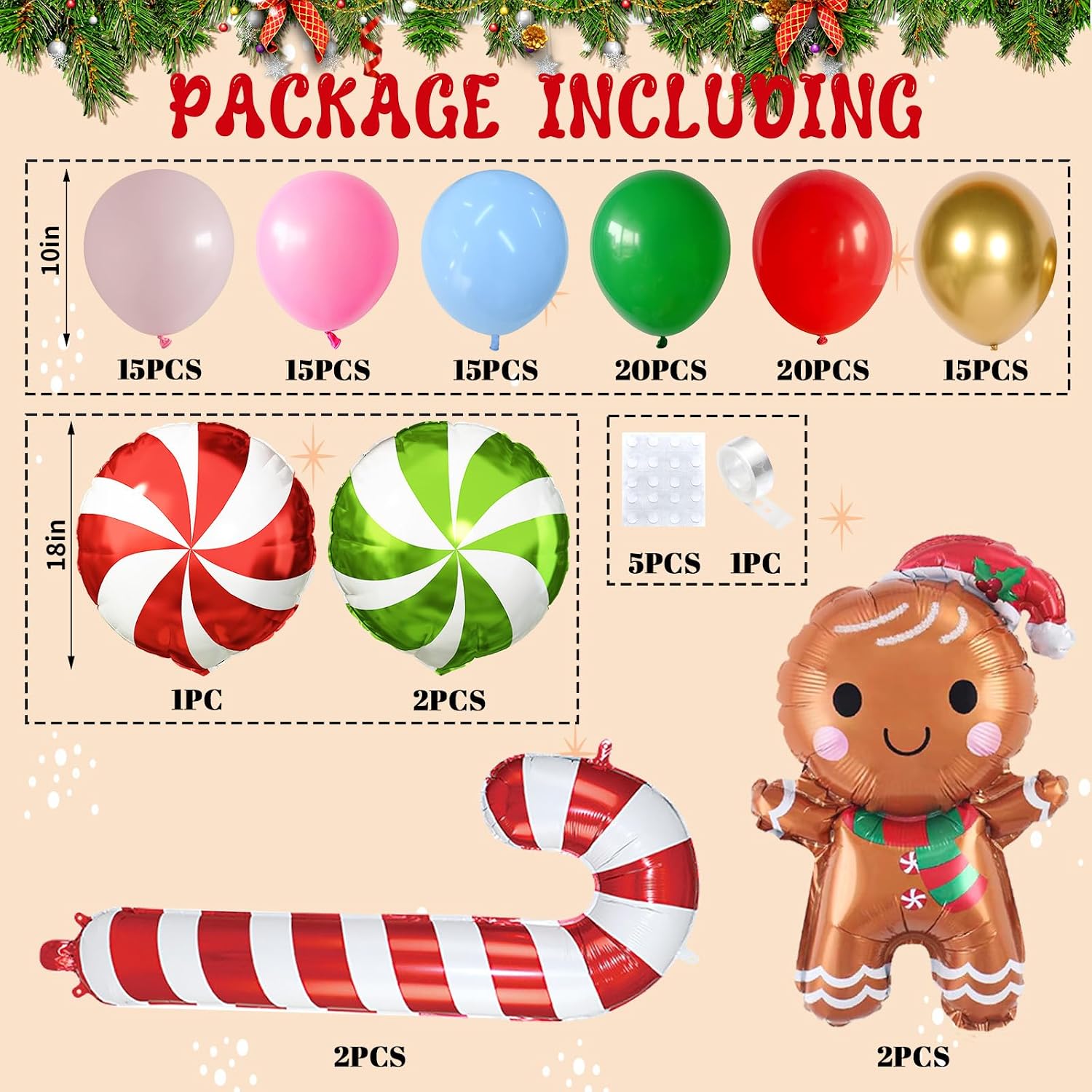 Christmas Balloons Garland Arc - огляд і ціна Balloon Arch Kit