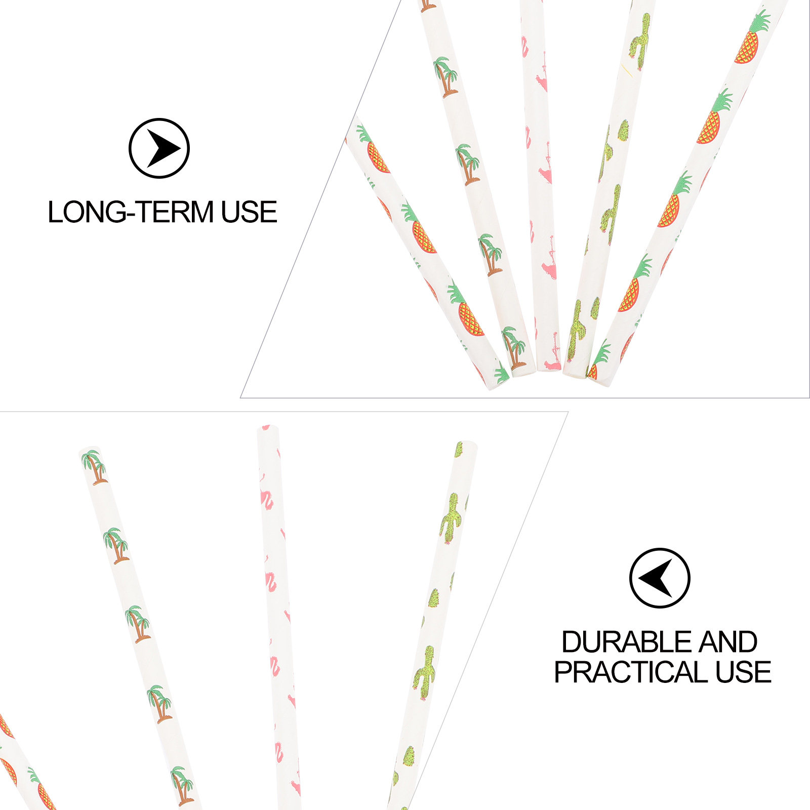 100Pcs Eco Friendly Paper Stra - огляд і ціна Paper Straw Color