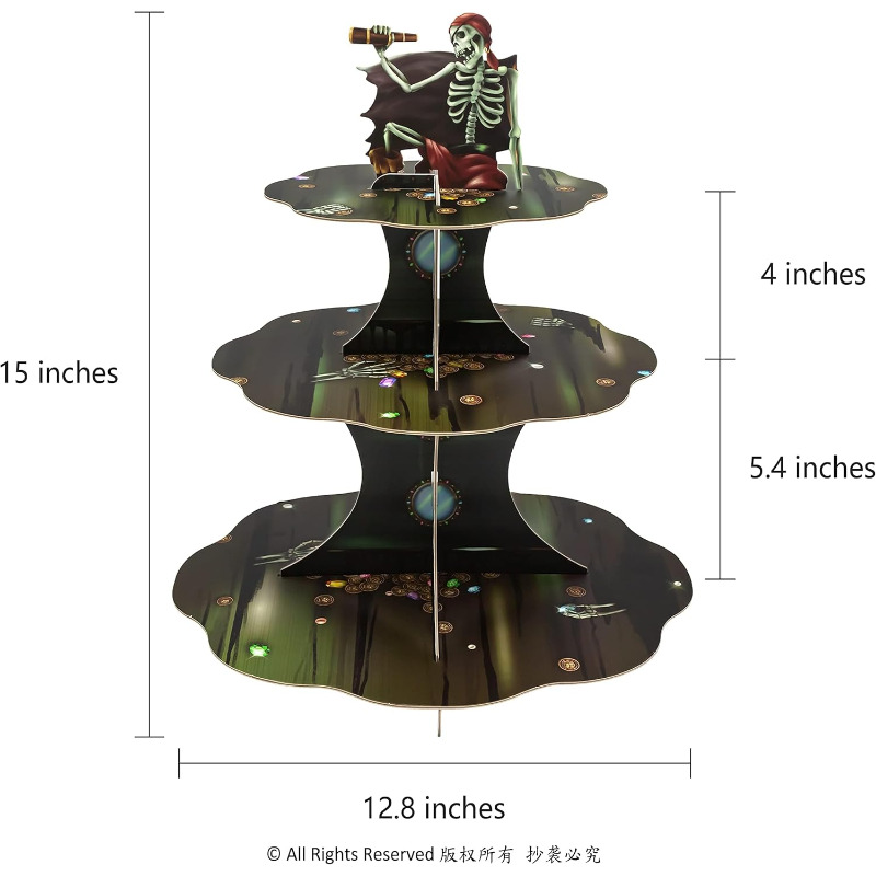 Skull Pirate Cupcake Stand Tie - огляд і ціна Cupcake Stand Tier