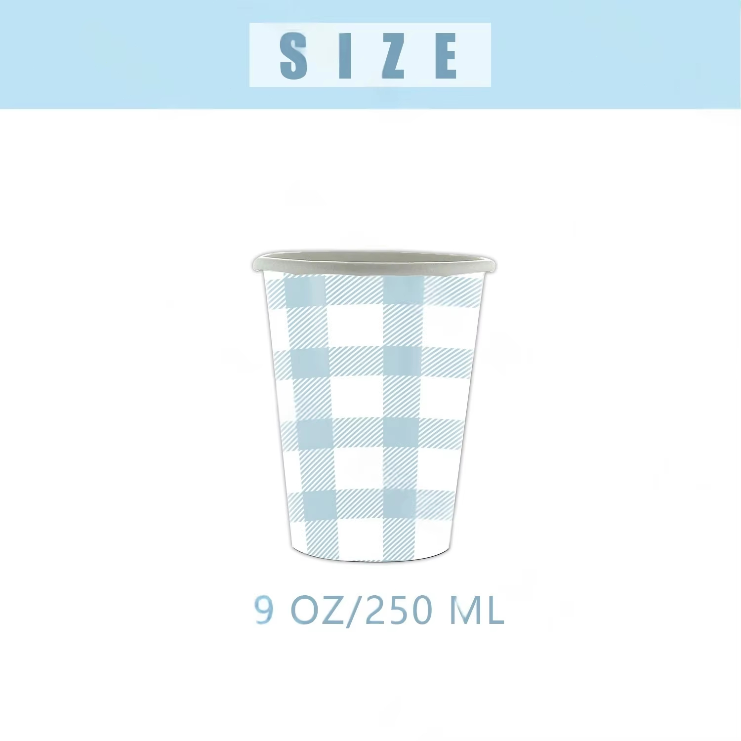 New Blue Grid Theme Birthday D - огляд і ціна Paper Straw Color