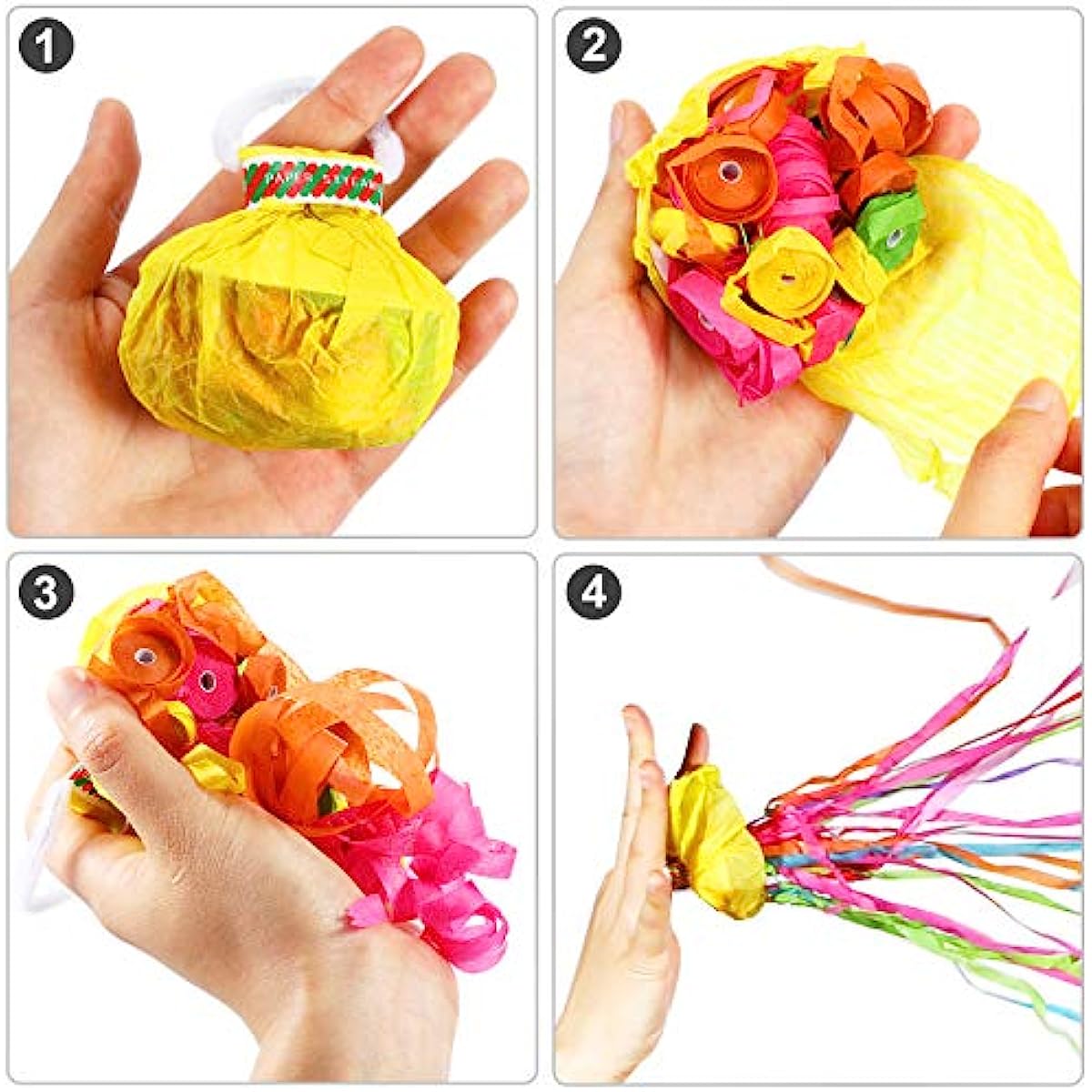 10Pcs Poppers Hand Throw Strea - огляд і ціна Confetti Cannon Tube