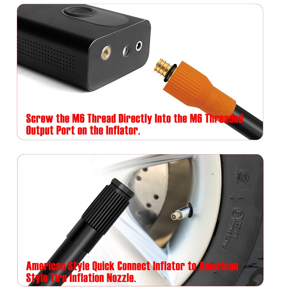 M6 M8 Tire Inflator Extension  - огляд і ціна Balloon Pump Hand