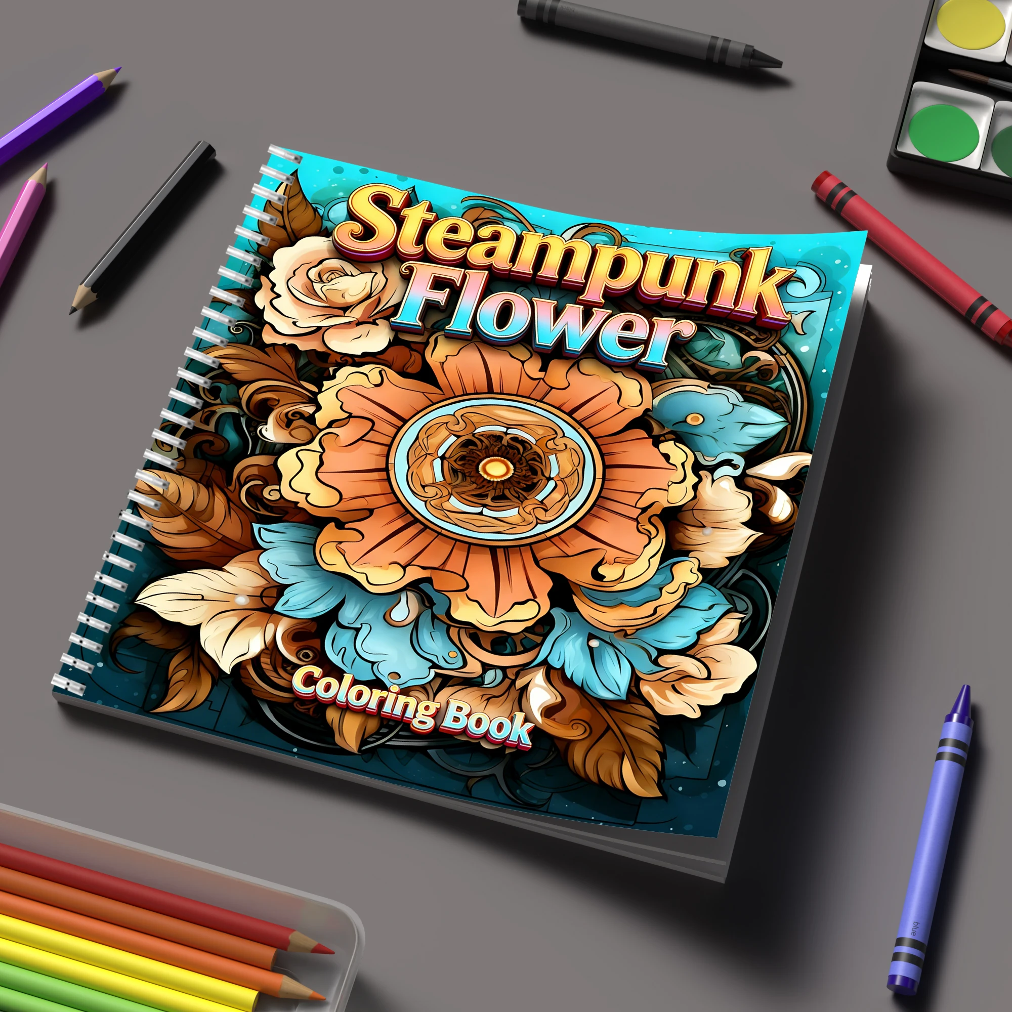 Coloring Book Steampunk Flower - огляд і ціна Event Supplies
