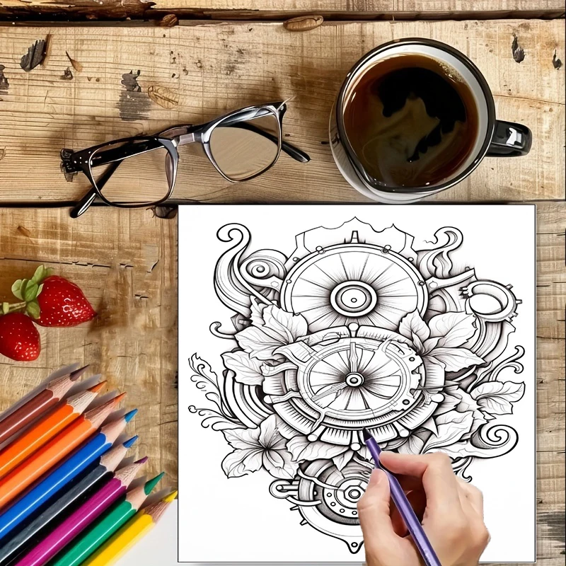 Coloring Book Steampunk Flower - огляд і ціна Event Supplies